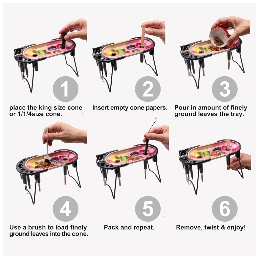 Metall-Rolltablett mit vorgerolltem Kegellader „Space Moon“