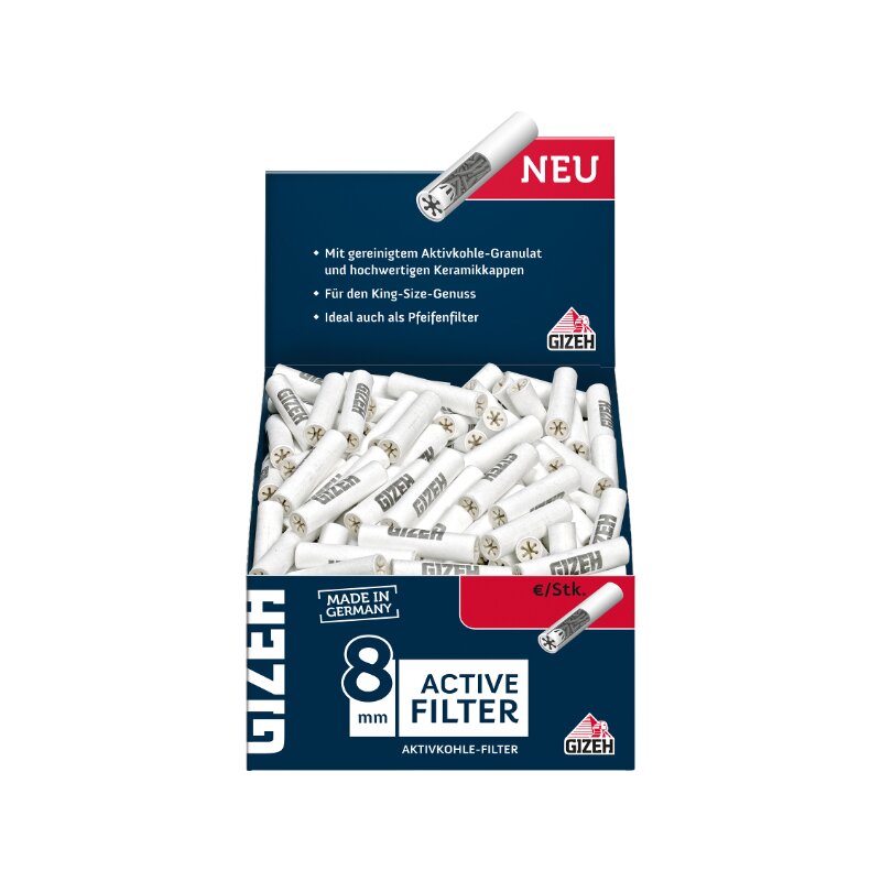 GIZEH Active Filter 8mm - Box - 200 Stück
