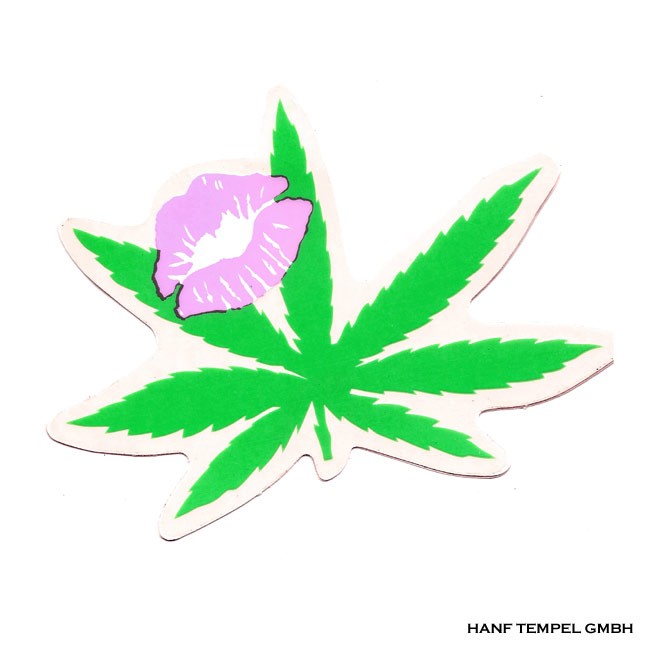 Aufkleber - Hemp Kiss